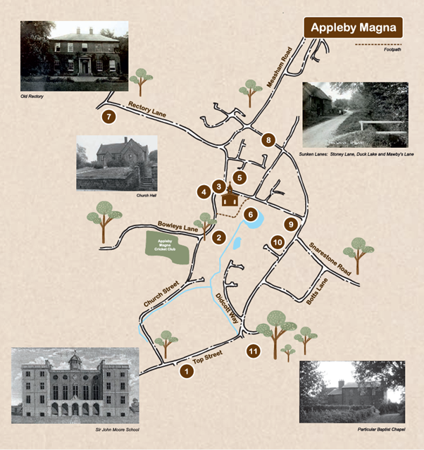 Heritage Walk around Appleby Magna heritage map